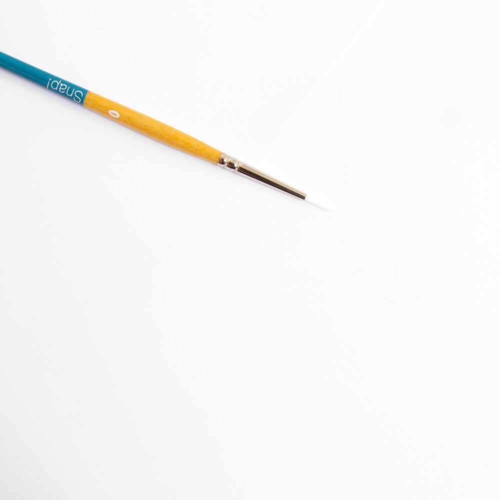 Princeton, White, Brush, Art & School, Snap White Taklon Round, 0, 402242